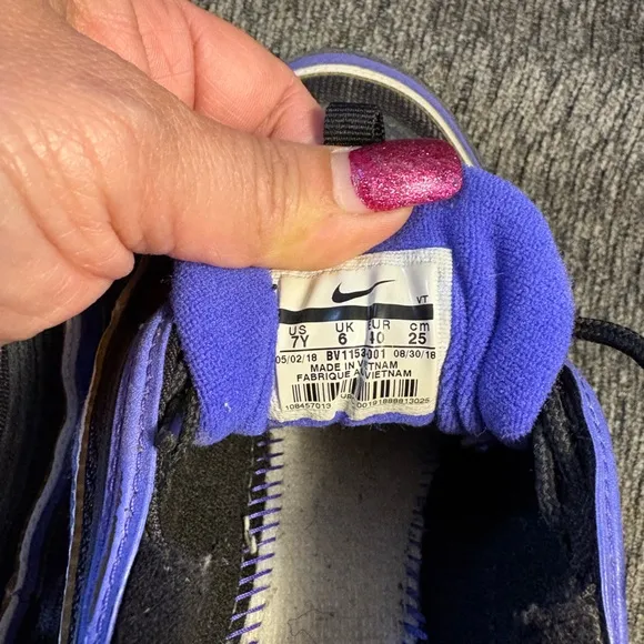 🔥 Nike Air Vapormax 97 GS Black Persian Violet White BV1153 001 Size 7 Youth