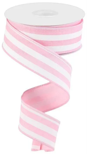 1.5" Cabana Stripe: Light Pink, White (10 Yards) RGC156215