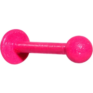 16 Gauge 3/8 Pink Glow In The Dark Effect Labret Monroe