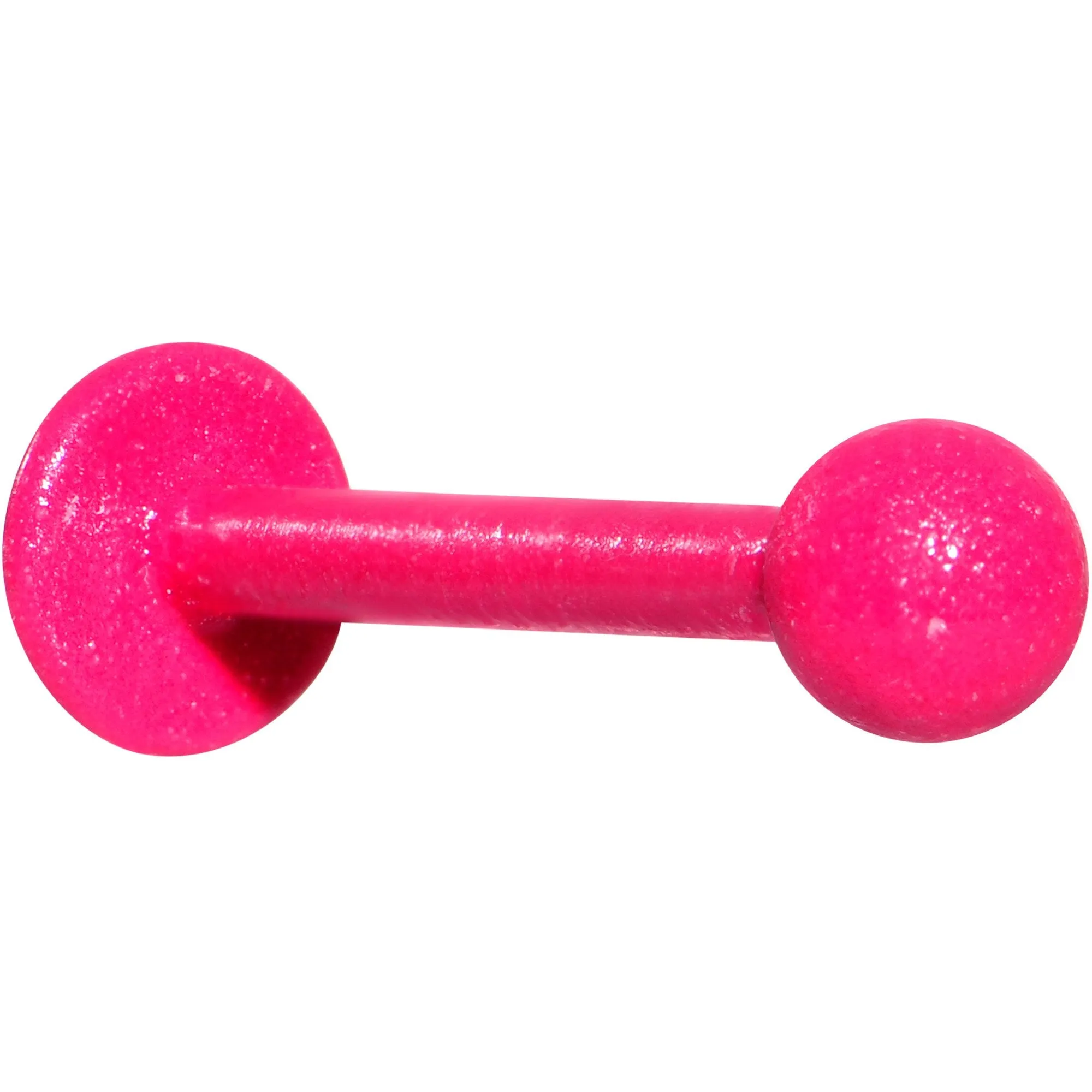 16 Gauge 3/8 Pink Glow In The Dark Effect Labret Monroe