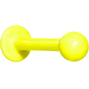 16 Gauge 3/8 Yellow Glow In The Dark Effect Plated Labret Monroe