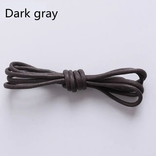 1Pair Waxed Cotton Round Shoe laces Leather Waterproof ShoeLaces Men Martin Boots Shoelace Shoestring Length 80/100/120/140CM P2