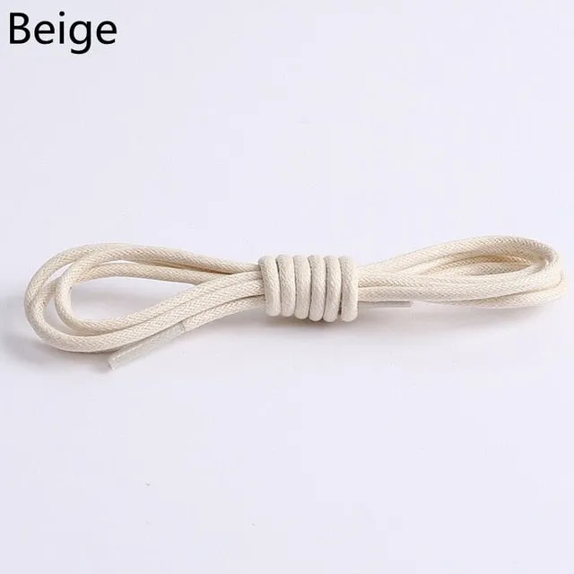 1Pair Waxed Cotton Round Shoe laces Leather Waterproof ShoeLaces Men Martin Boots Shoelace Shoestring Length 80/100/120/140CM P2