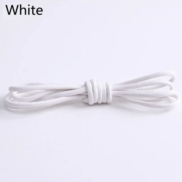 1Pair Waxed Cotton Round Shoe laces Leather Waterproof ShoeLaces Men Martin Boots Shoelace Shoestring Length 80/100/120/140CM P2