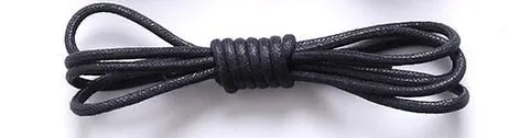 1Pair Waxed Cotton Round Shoe laces Leather Waterproof ShoeLaces Men Martin Boots Shoelace Shoestring Length 80/100/120/140CM P2