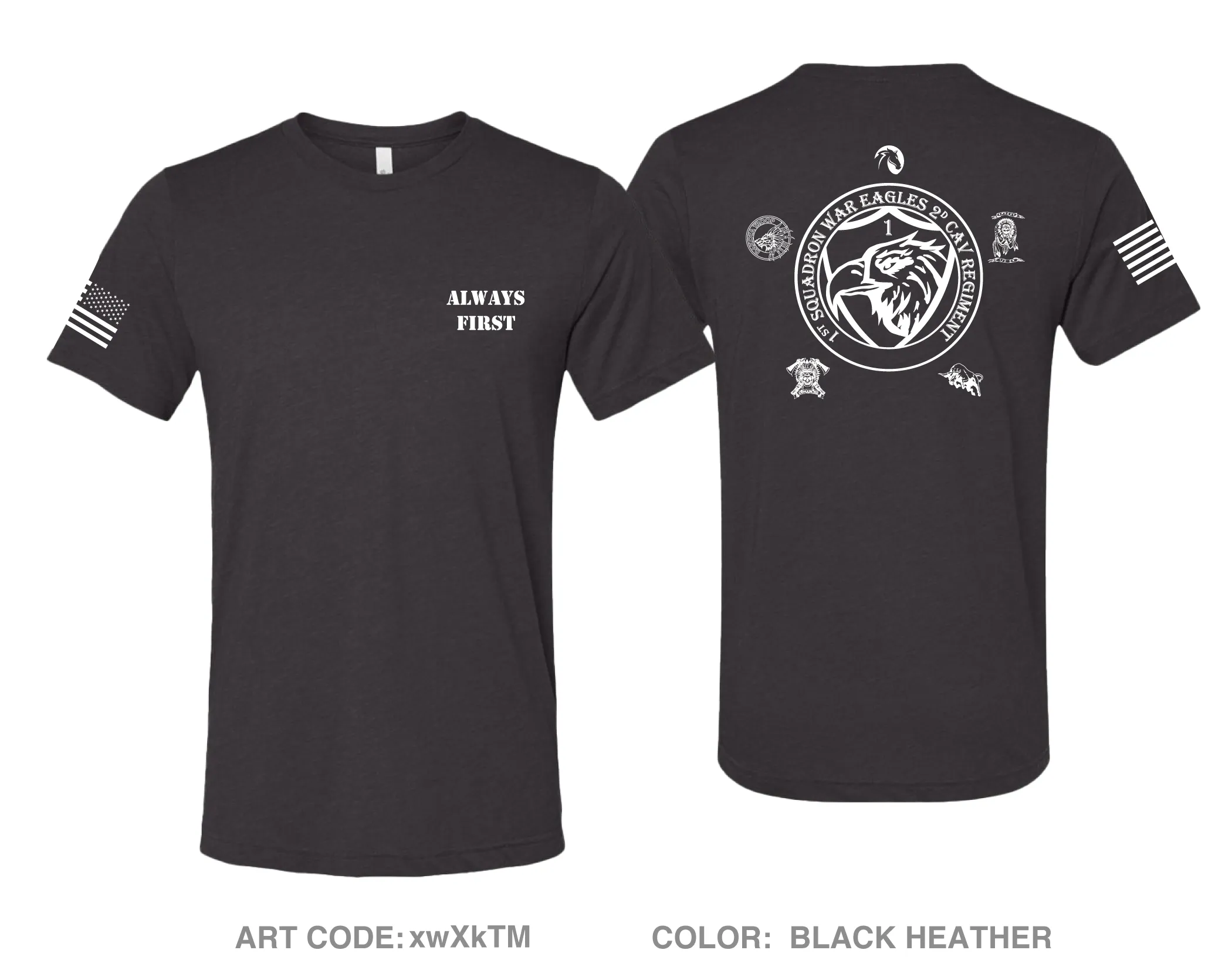 1st Squadron, 2d Cavalry Regiment Fundraising Collection Comfort Unisex Triblend SS Tee - xwXkTM