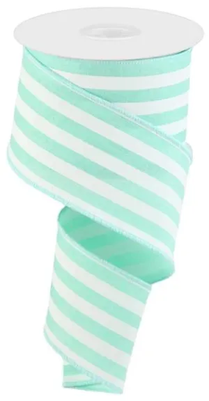 2.5" Cabana Stripe: Mint, White (10 Yards) RGC1563AN