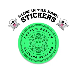 3" Custom Printed Glow in the Dark Stickers