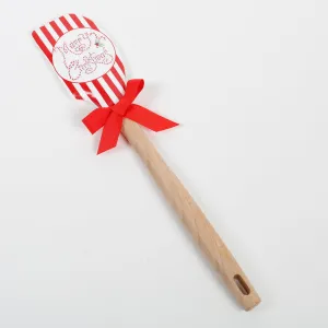 $7.00 min 6 - MERRY CHRISTMAS RED STRIPE SILICONE SPATULA