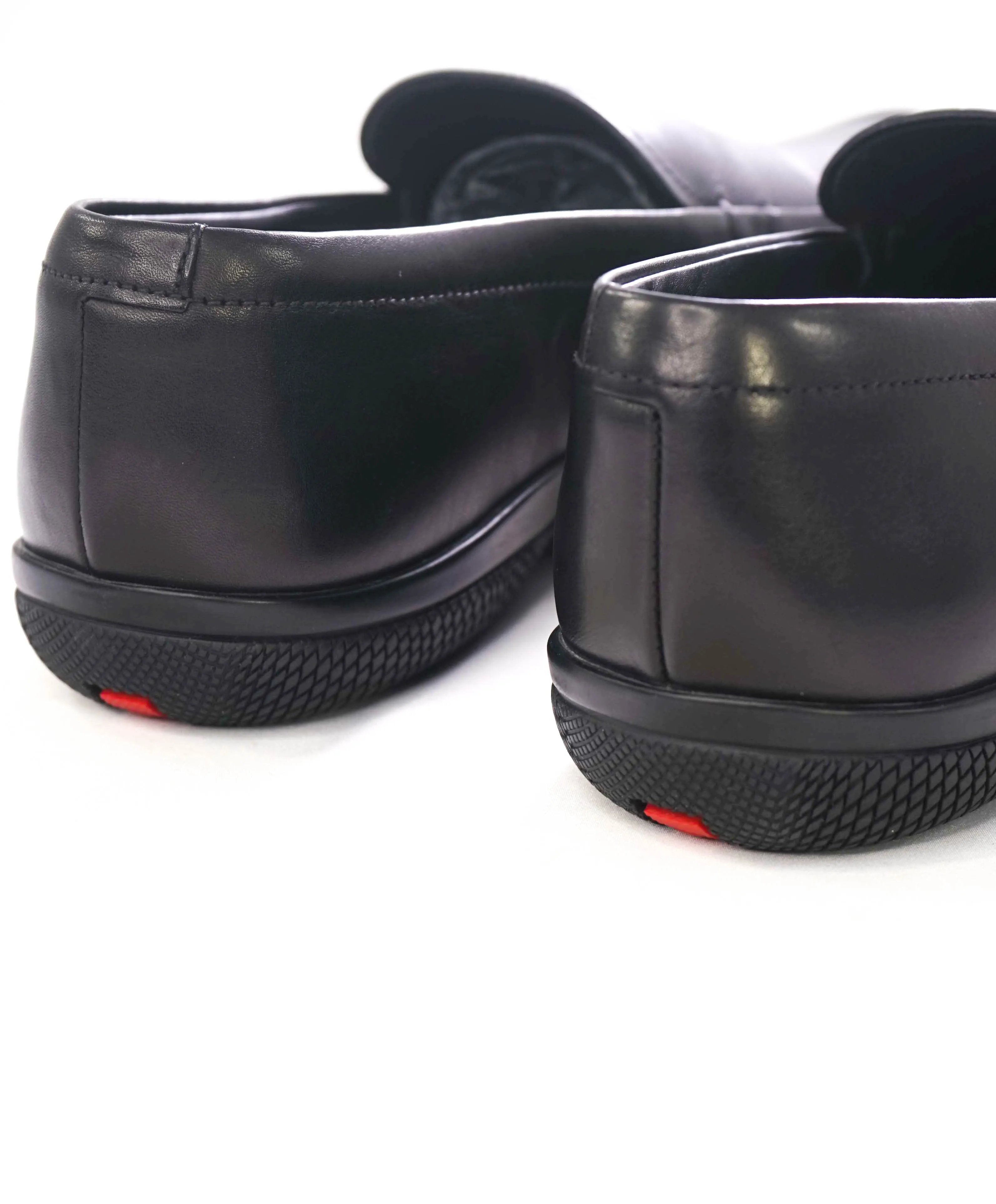 $795 PRADA - *LINEA ROSSA* Black Slip On Logo Vamp Loafer - 8.5 US (7.5 Prada)