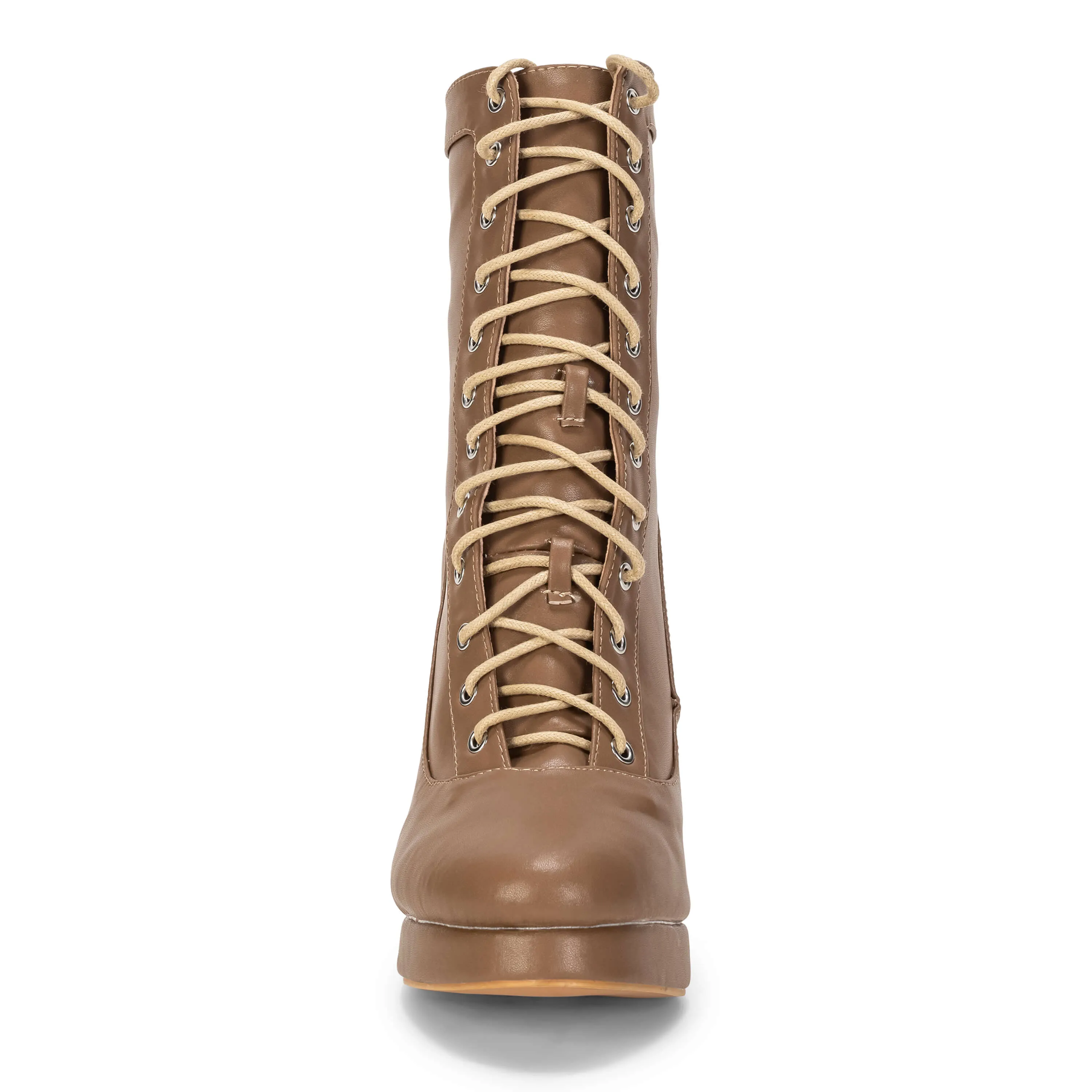 Aadijay - Taupe Vegan Leather - Rubber Sole