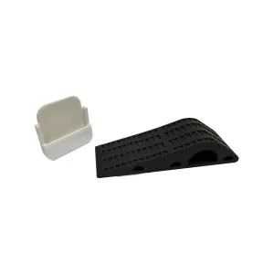 Adoored Black Rubber Heavy Duty Wedge With Holder