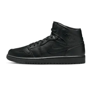 Air Jordan 1 Mid Black/Black-Black 554724-093