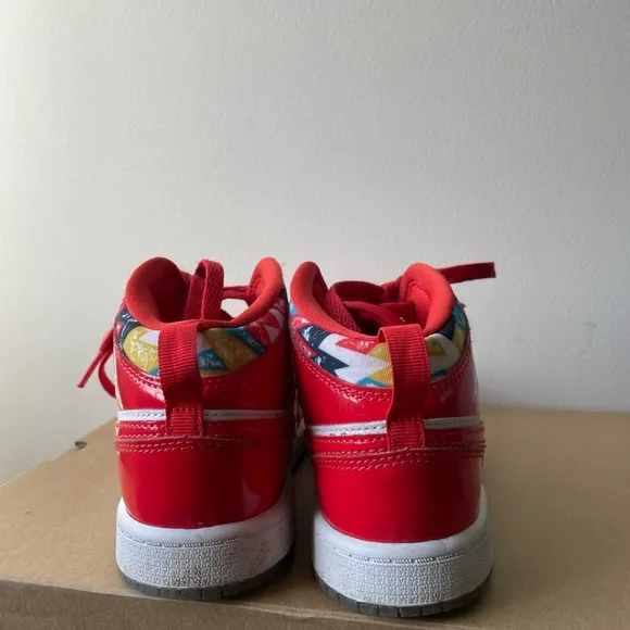 Air Jordan 1 Mid SE GS Red Sneakers Kids Size 2Y