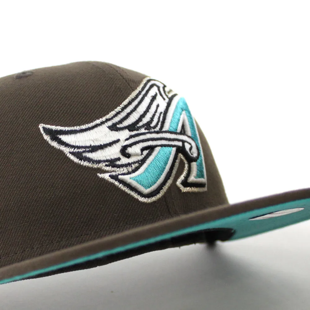 Anaheim Angels 40th Anniversary New Era 59Fifty Fitted Hat (GITD Walnut Teal Under brim)