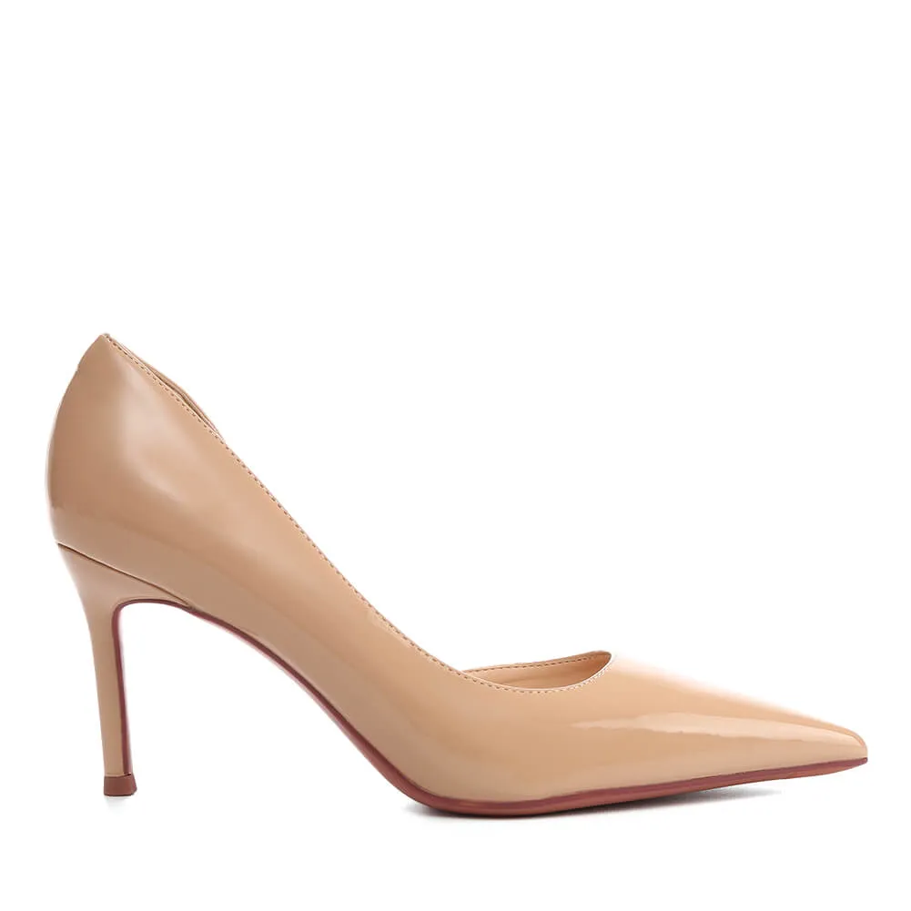 Apricot Side Hollow High Heels