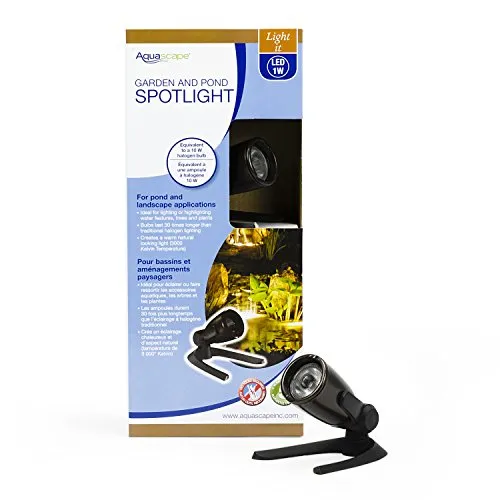 Aquascape Submersible LED Spotlight for Pond, Garden, and Landscape Features, 1 Watt | 84031
