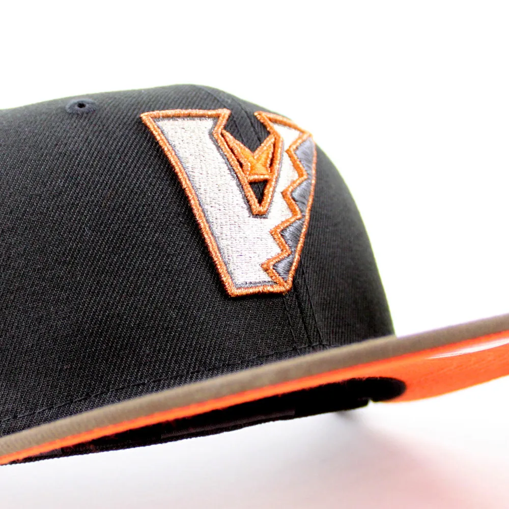 Arizona Diamondbacks 2001 World Series New Era 59Fifty Fitted Hat (Upside Logo Black Walnut Orange Under Brim)