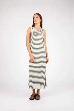 Athens Stripe Tank Dress - Pistachio Stripe