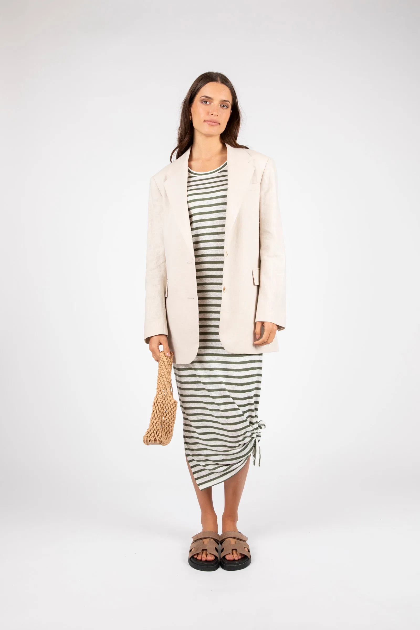 Athens Stripe Tank Dress - Pistachio Stripe