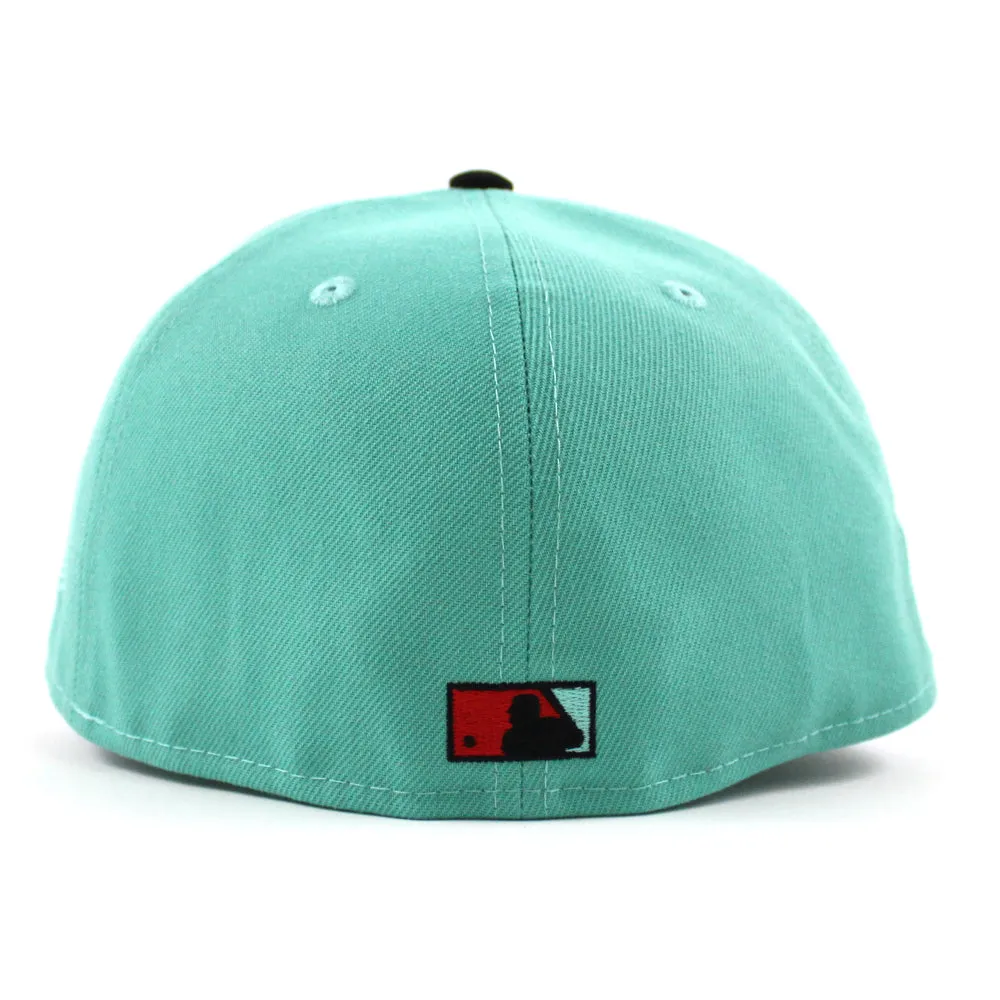Atlanta Braves 2017 Inaugural Season New Era 59Fifty Fitted Hat (GITD Mint Black Gray Under Brim)