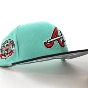 Atlanta Braves 2017 Inaugural Season New Era 59Fifty Fitted Hat (GITD Mint Black Gray Under Brim)