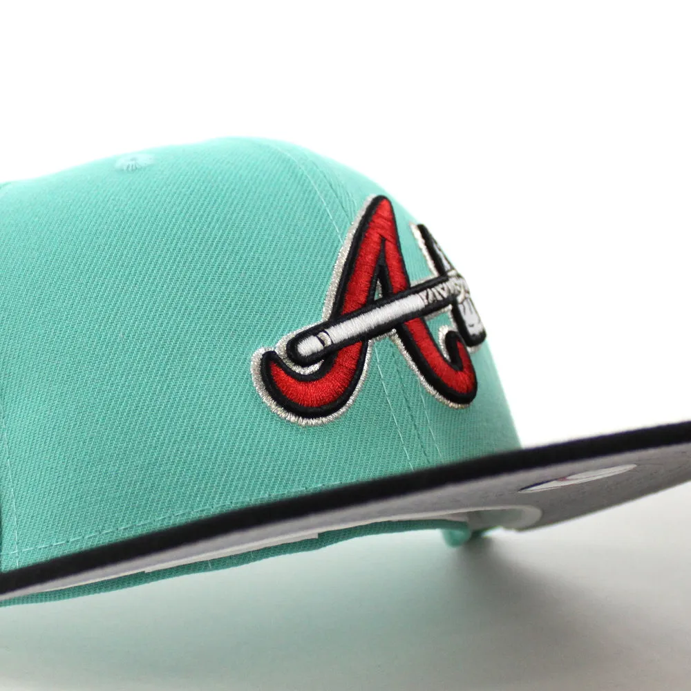 Atlanta Braves 2017 Inaugural Season New Era 59Fifty Fitted Hat (GITD Mint Black Gray Under Brim)