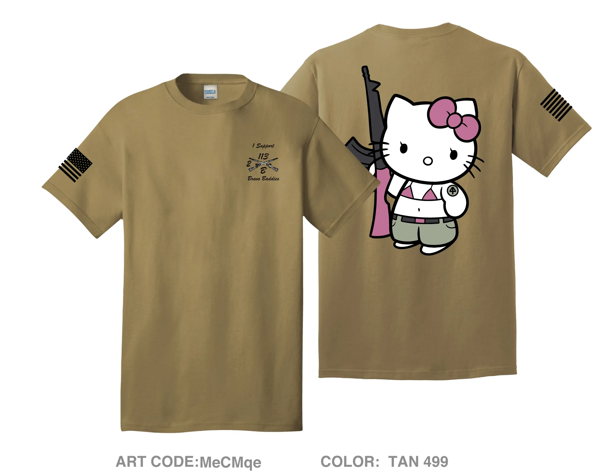 B Co, 2 BN, 113th INF Comfort Unisex Cotton SS Tee - MeCMqe