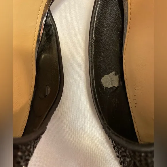 Badgley Mischka Jewel Grace Evening Holiday Black Satin Stiletto Pumps Size 9.5