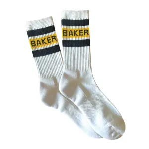 Baker - Yellow Stripe Socks White