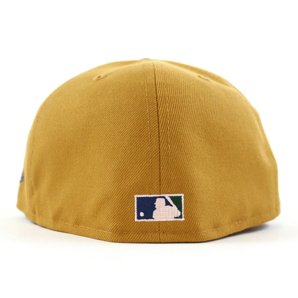 Baltimore Orioles ORIOLE PARK CAMDEN YARDS 25TH ANNIVERSARY 59Fifty New Era Fitted Hat (GITD PANAMA TAN MOUNTAIN PINE GREEN RUST ORANGE Under Brim)