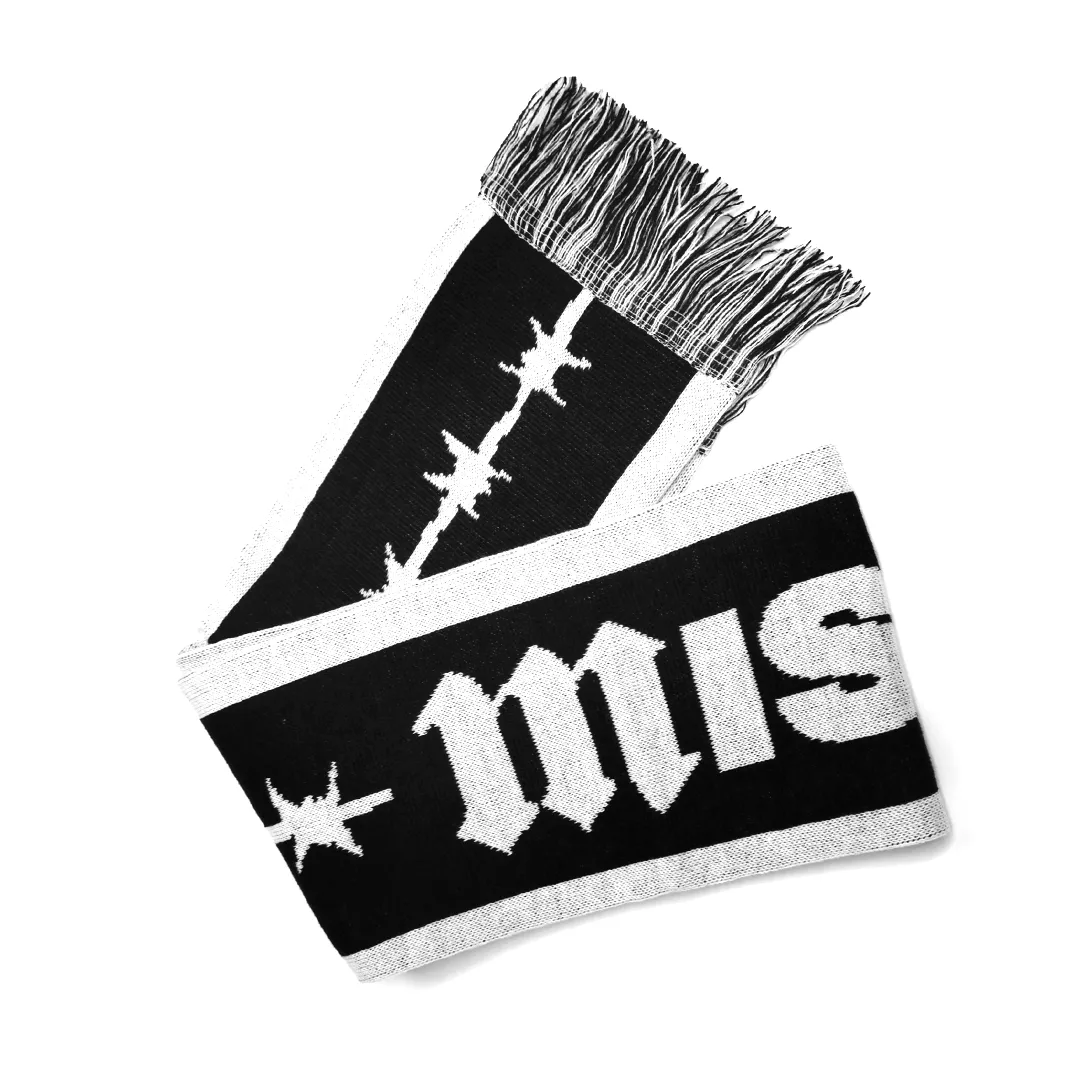 BARBED WIRE LOGO SCARF