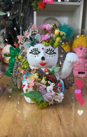 Bedazzled Maneki Neko Fairy Cat