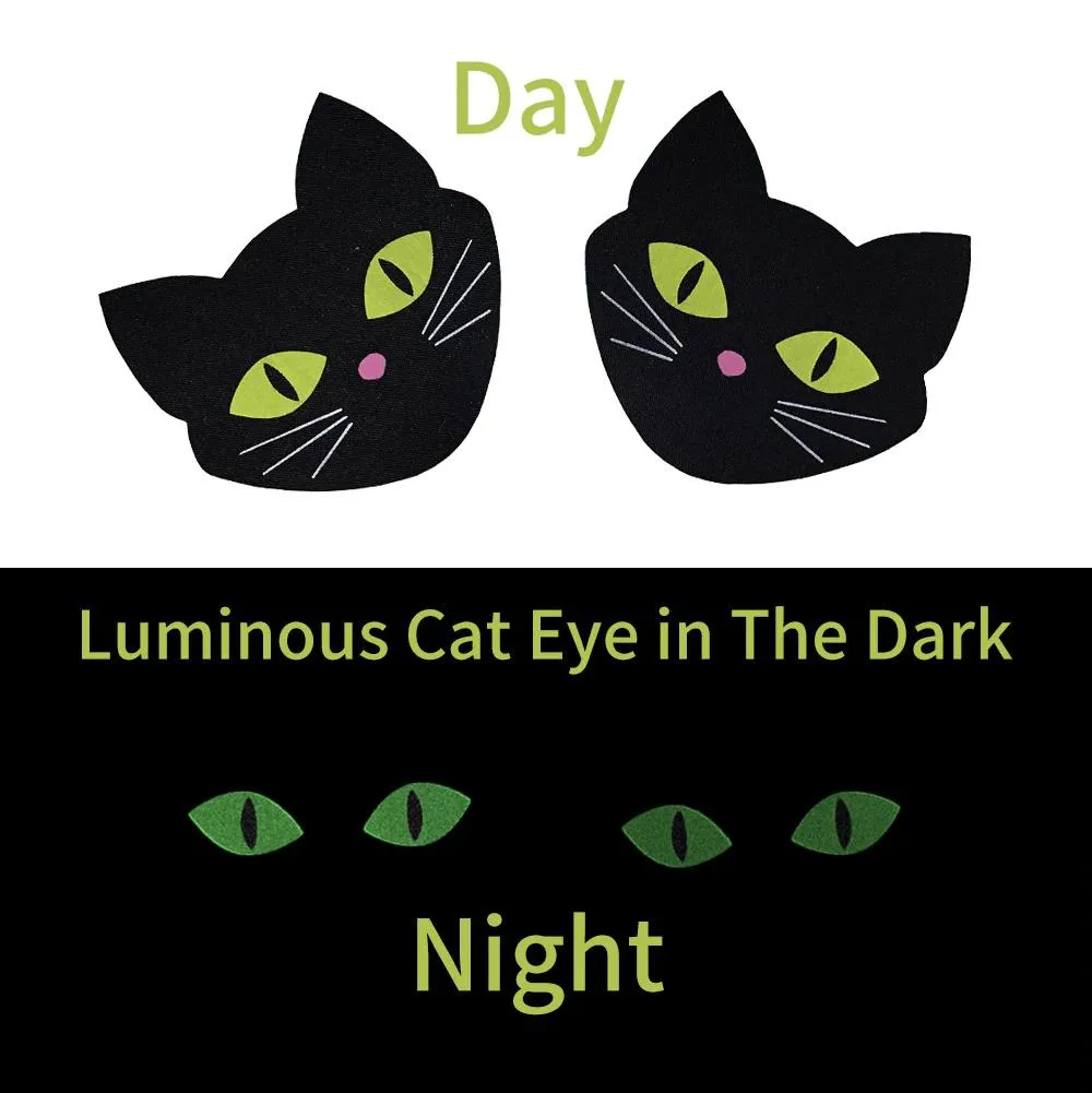 Black Cat Glow in the Dark Pasties