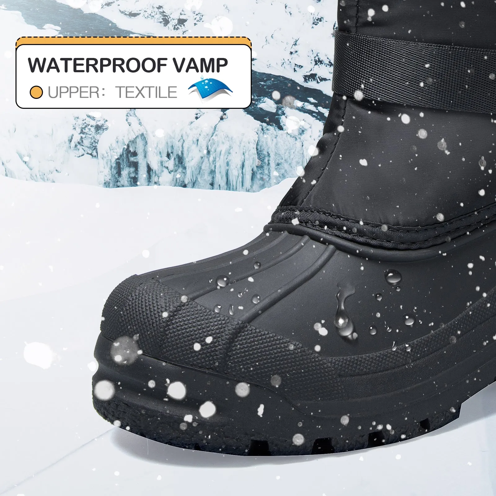Black Mountain Icons Warm Waterproof Snow Boots