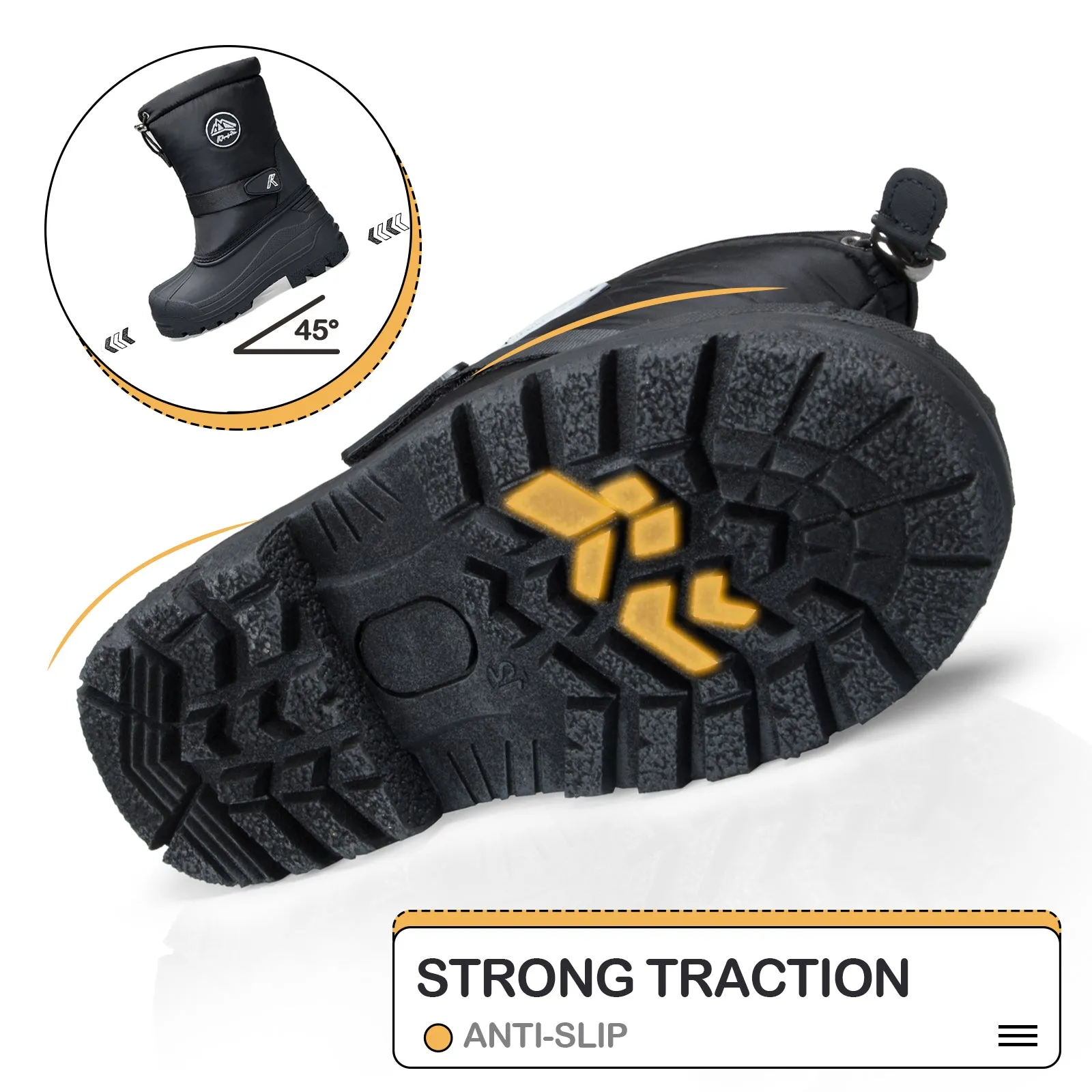 Black Mountain Icons Warm Waterproof Snow Boots