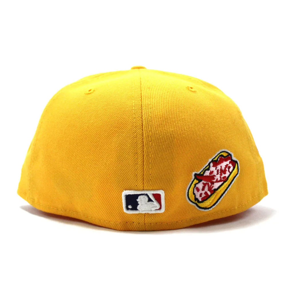 Boston Red Sox 8 World Series Champions New Era 59Fifty Fitted Hat (Glow in the Dark Logo Yellow Pink Under Brim)