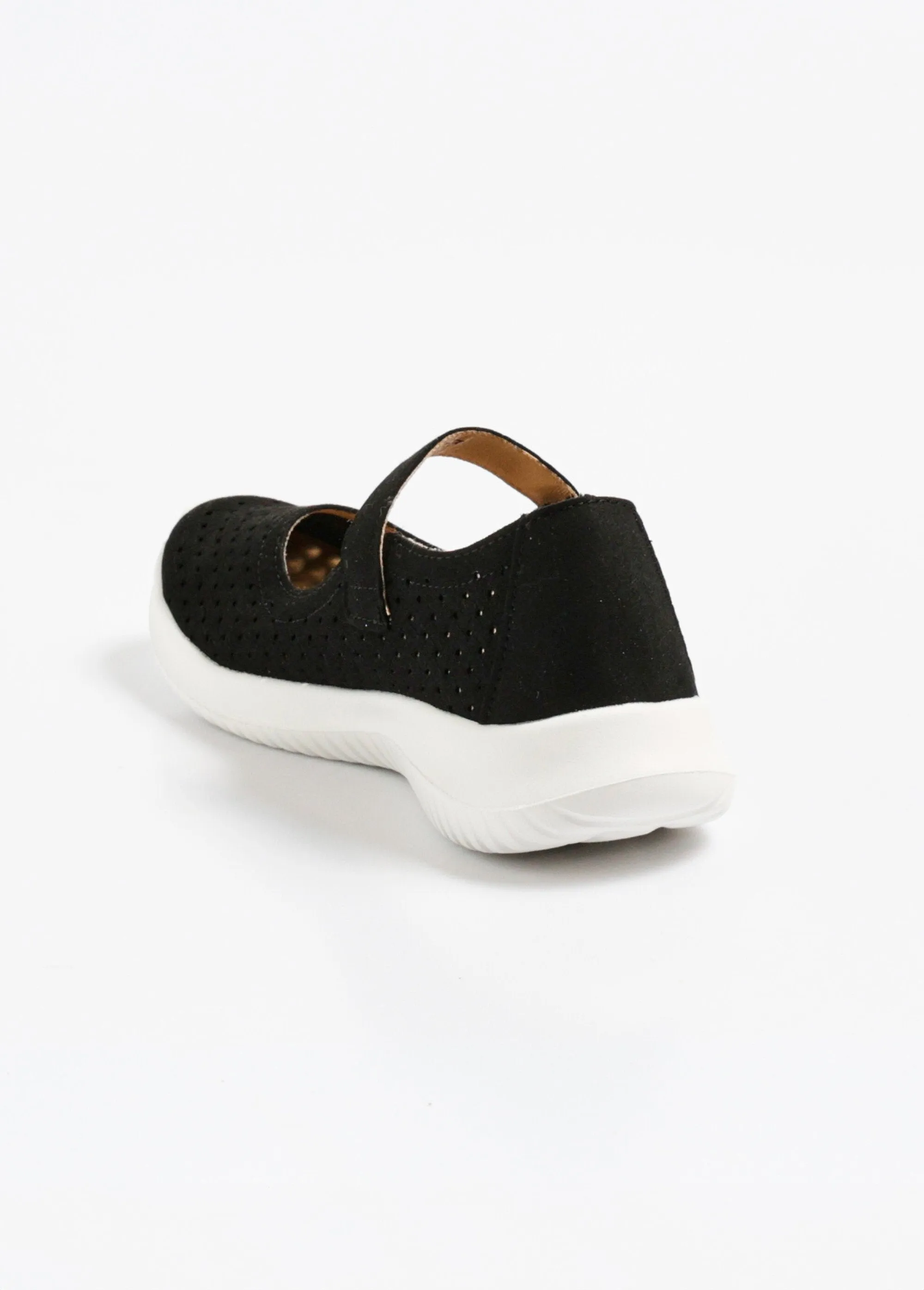 Braided-look Velcro ballerinas