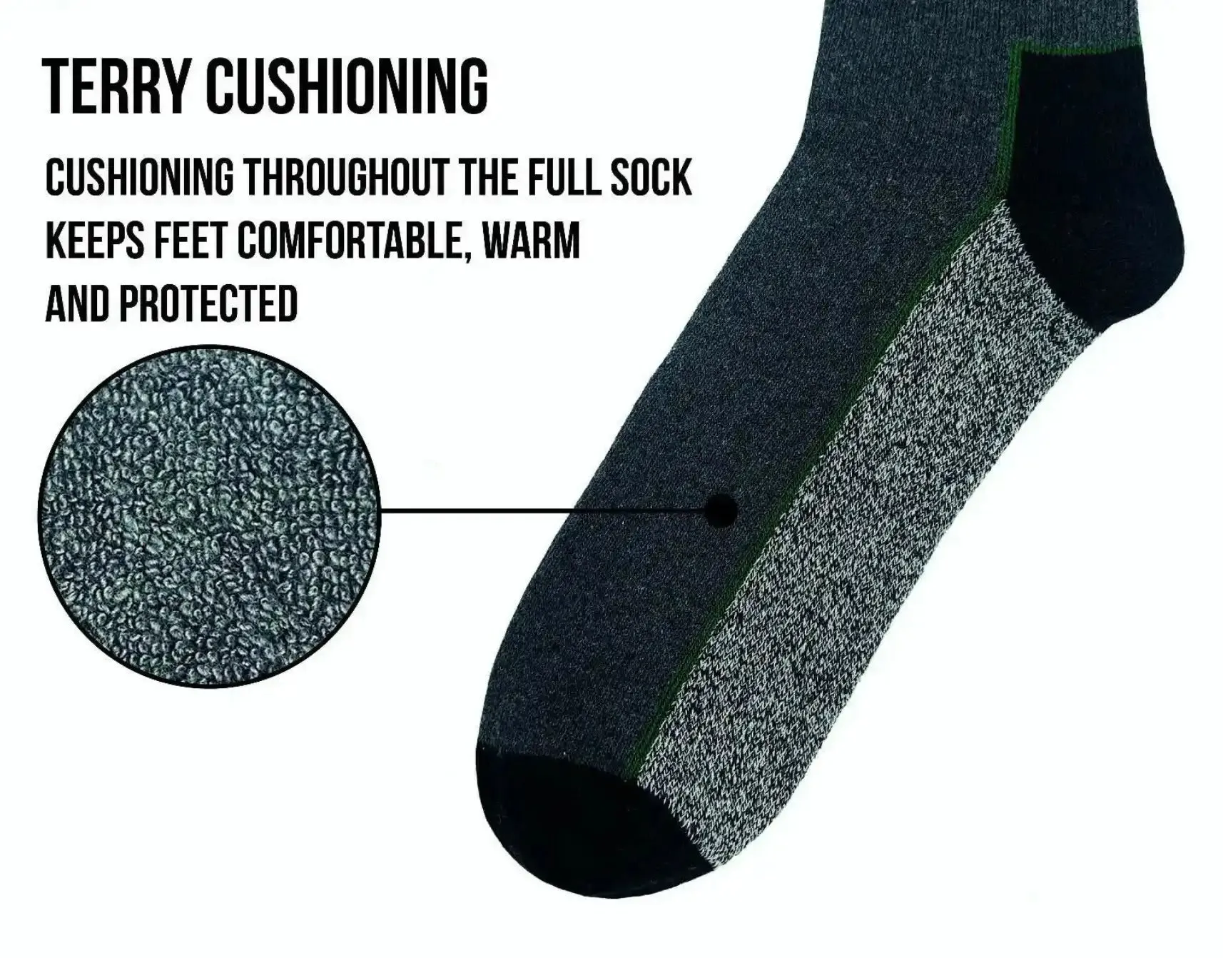 Bramble Mens Socks Trekker Khaki Mix 6-11 UK