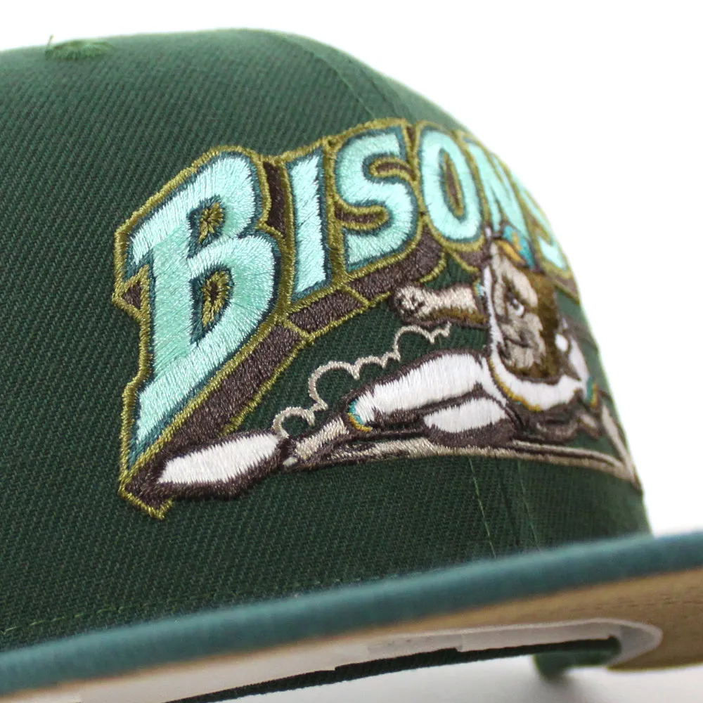 BUFFALO BISONS HOMETOWN COLLECTION New Era 59Fifty Fitted Hat (Glow in the Dark Pine Green Needle Pine Green Khaki Under Brim)
