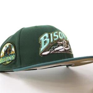 BUFFALO BISONS HOMETOWN COLLECTION New Era 59Fifty Fitted Hat (Glow in the Dark Pine Green Needle Pine Green Khaki Under Brim)