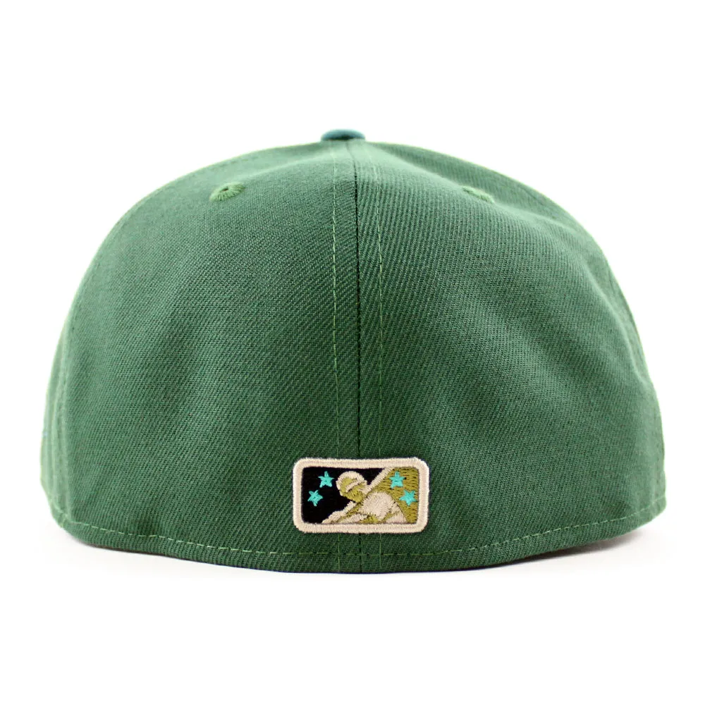 BUFFALO BISONS HOMETOWN COLLECTION New Era 59Fifty Fitted Hat (Glow in the Dark Pine Green Needle Pine Green Khaki Under Brim)