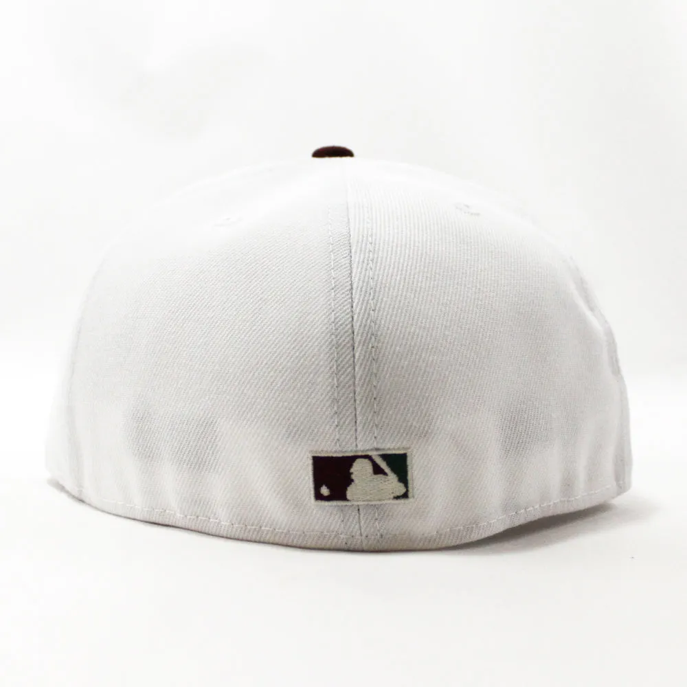 California Angels 1989 All-Star Game New Era 59Fifty Fitted Hat (White Maroon Teal Under Brim)