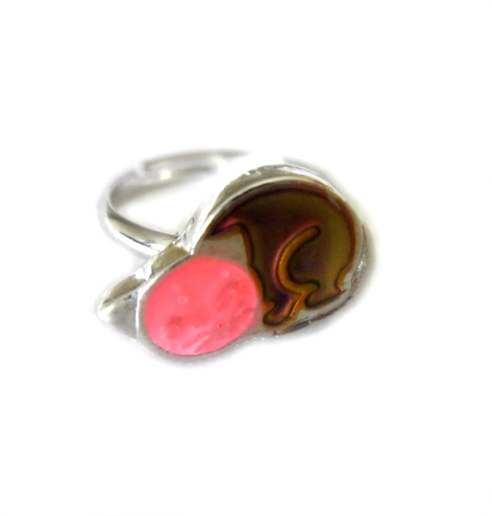 Cat Mood Ring with Glow in Dark Effect