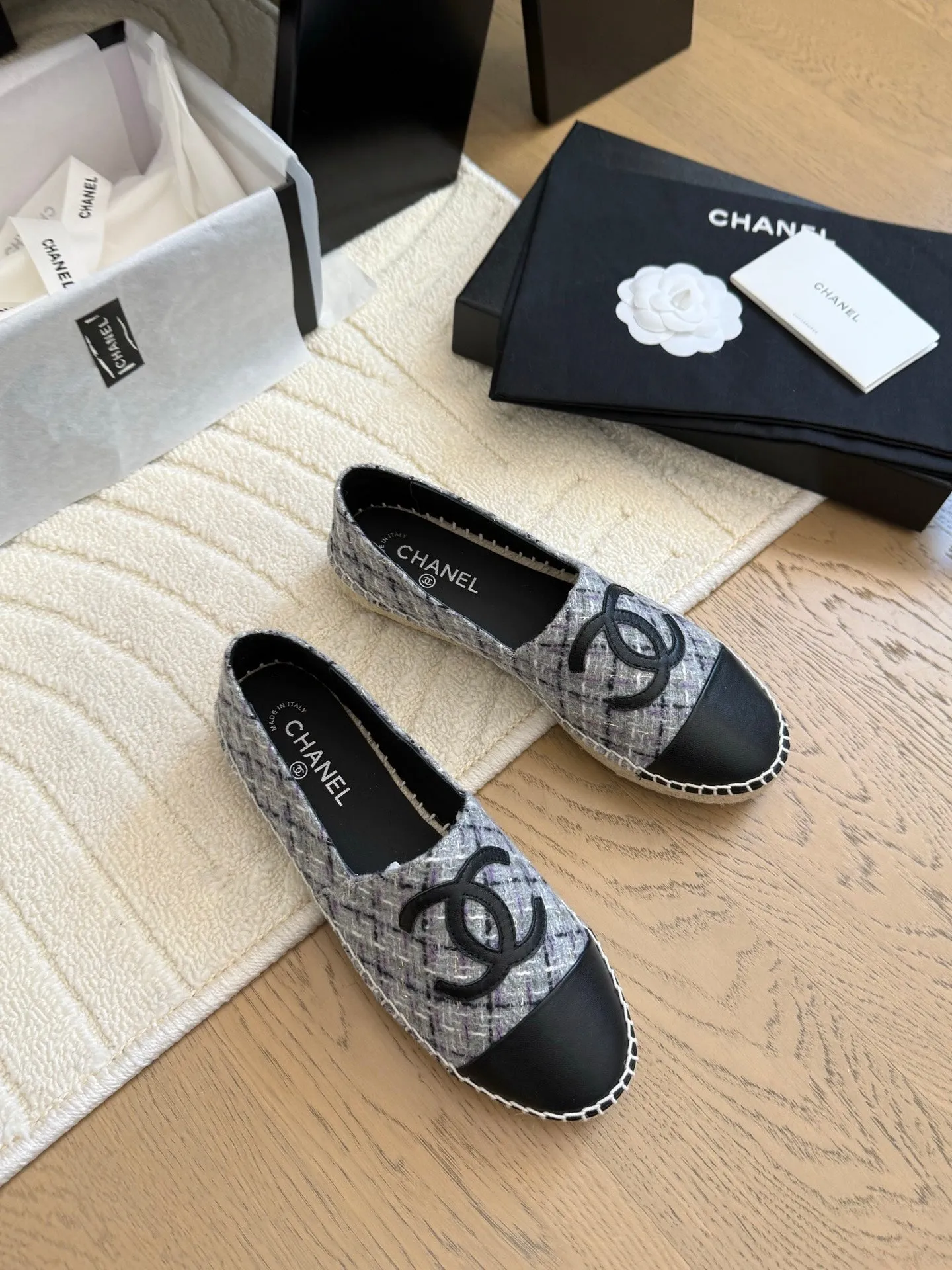CC Espadrilles Quilted Tweed