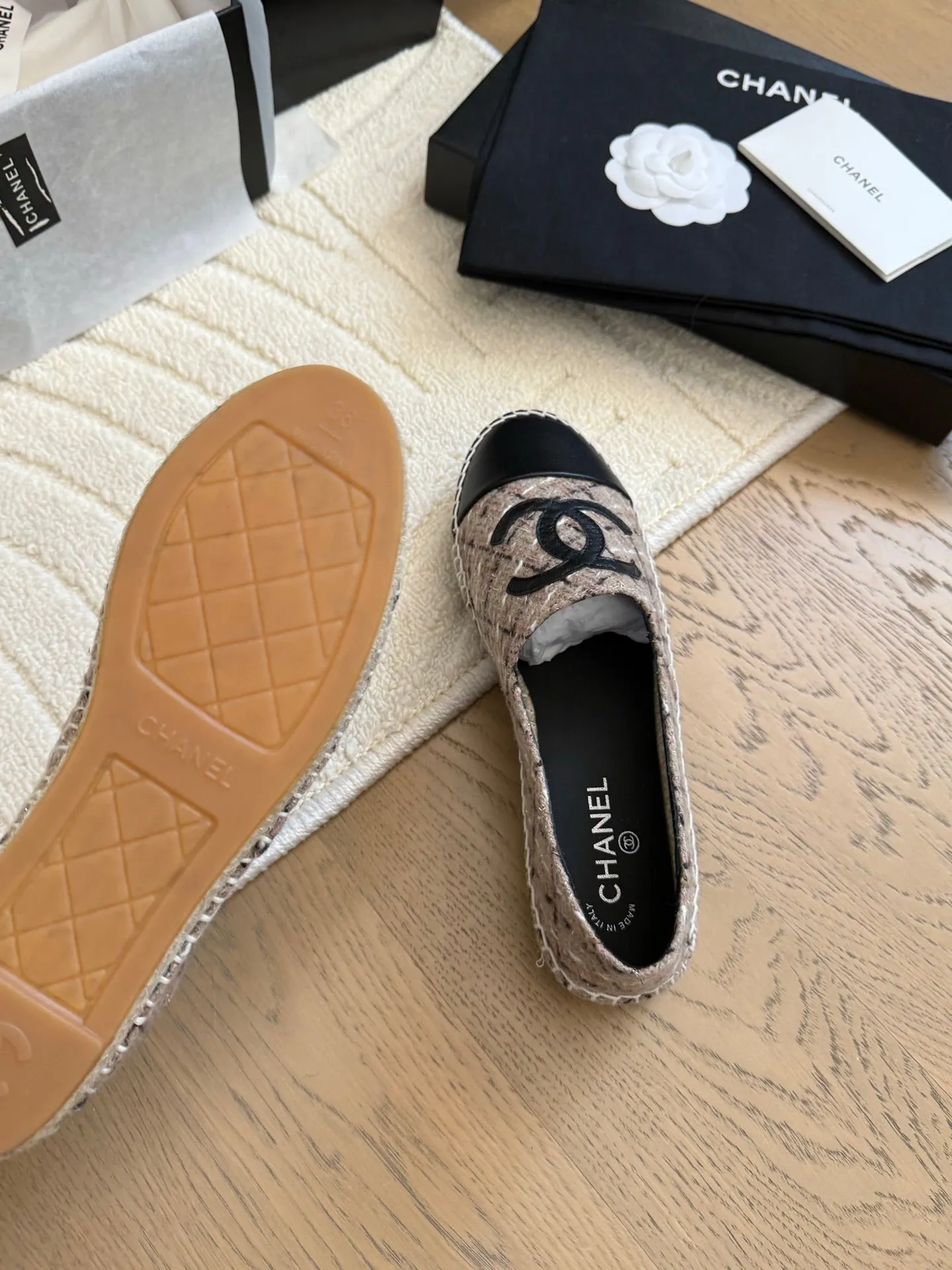 CC Espadrilles Quilted Tweed