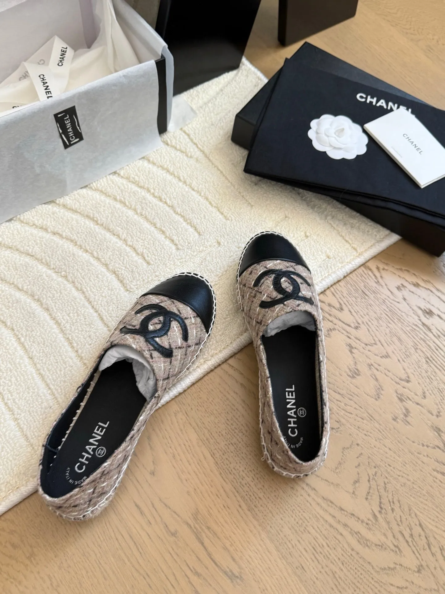 CC Espadrilles Quilted Tweed