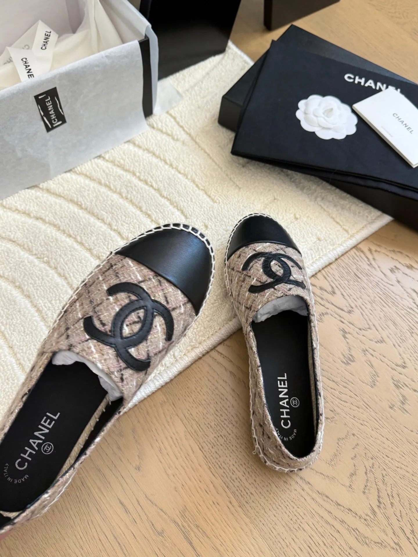 CC Espadrilles Quilted Tweed