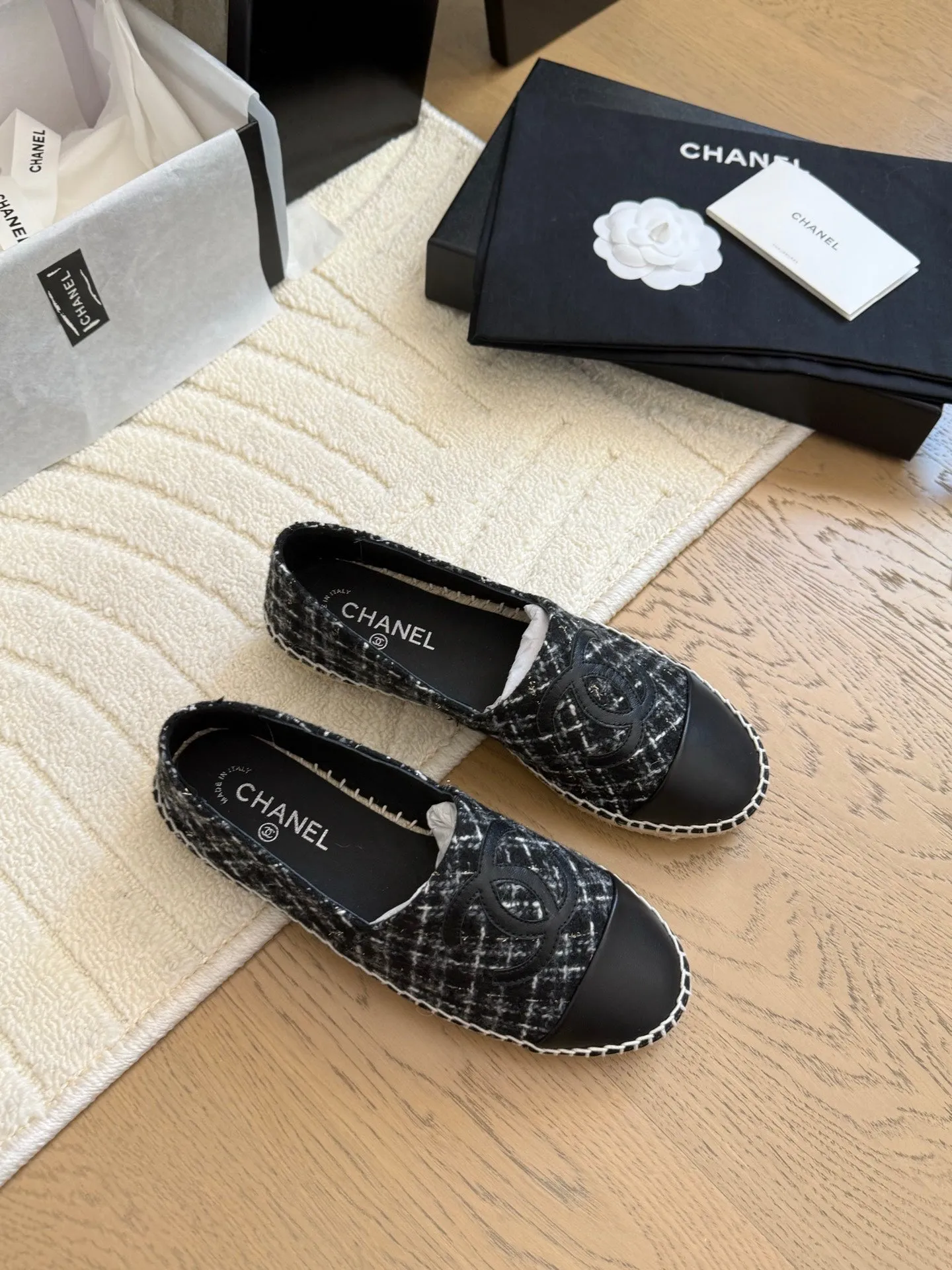 CC Espadrilles Quilted Tweed