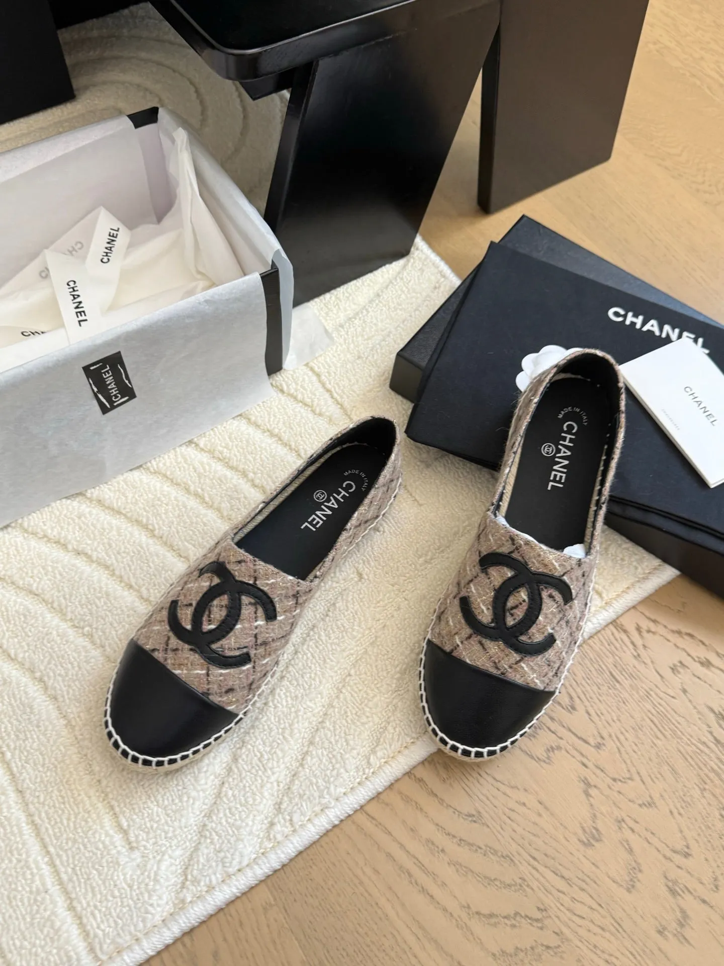 CC Espadrilles Quilted Tweed